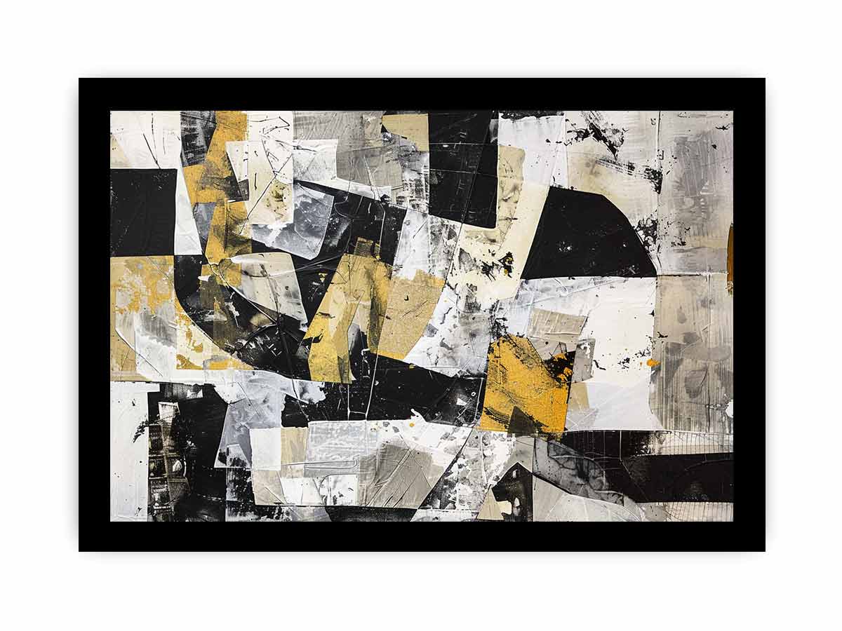 Abstract Squares Wall Art - Modern Geometric Canvas Prints for Home & Office Decor - Perfect for Living Room, Bedroom, and Workspace