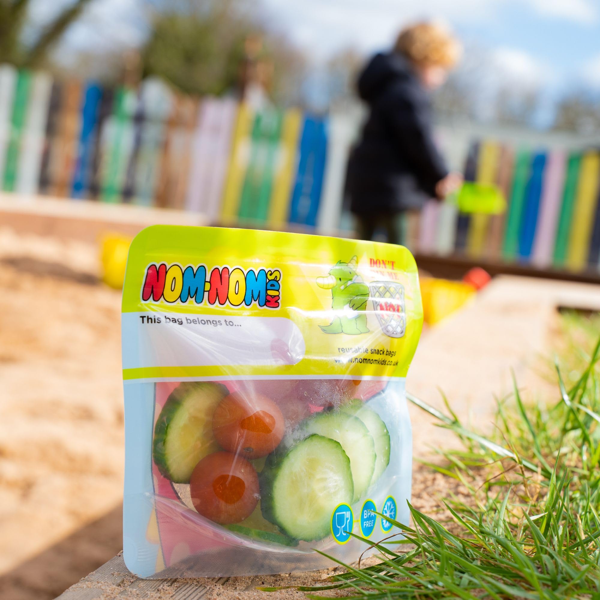Nom Nom Kids Reusable Snack Bags Set of 10 - Eco-Friendly Cute Monster Design Food Storage Pouches for Toddler Snacks, Baby Led Weaning & School Lunches | Perfect for Picnics, Travel & On-the-Go Meals