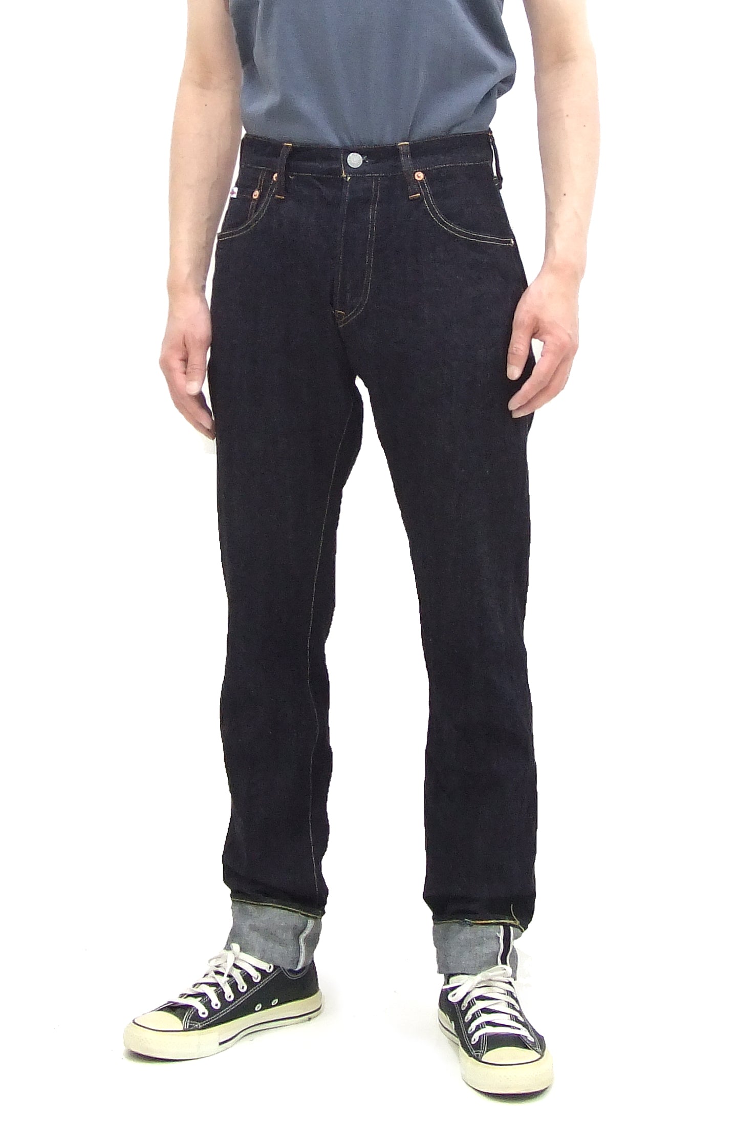 Studio D'artisan Men's Relaxed Tapered Fit Jeans - 12oz Japanese Denim Lightweight Comfortable SD 508 One Wash for Casual Wear & Everyday Outfits