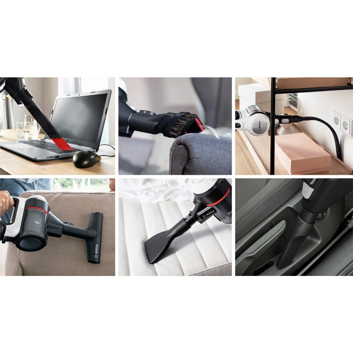 Bosch Unlimited 7 Cordless Vacuum Cleaner - Powerful 25KPA Suction, Lightweight, White (BCS711WAU) - Perfect for Hardwood Floors, Carpets & Pet Hair Cleaning