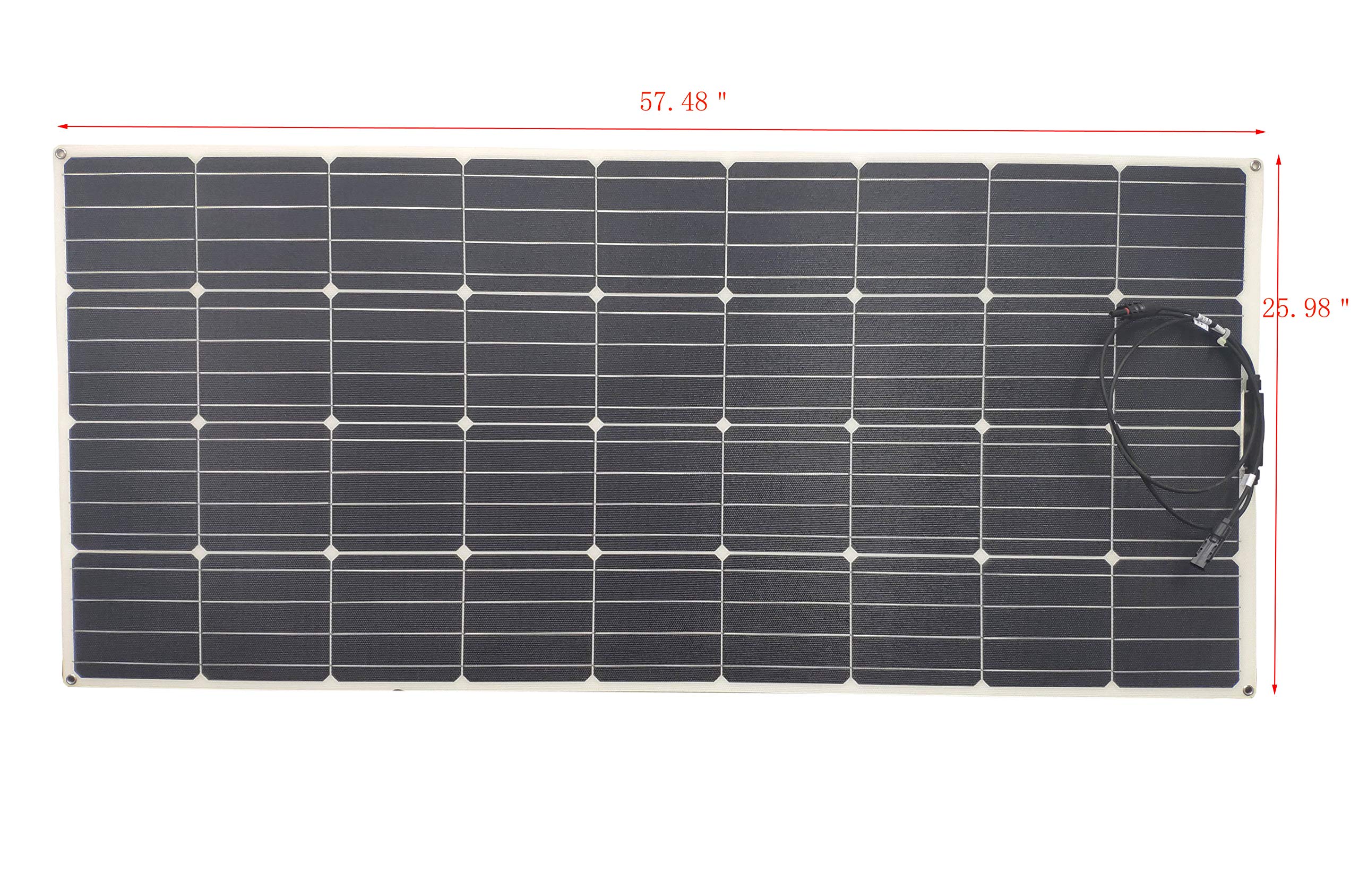 FixtureDisplays® 120W Flexible Solar Panel - 12V Mono Solar Charger for RV, Boat, Camping & Off-Grid Power | Waterproof & Lightweight Portable Solar Panel for Outdoor Adventures