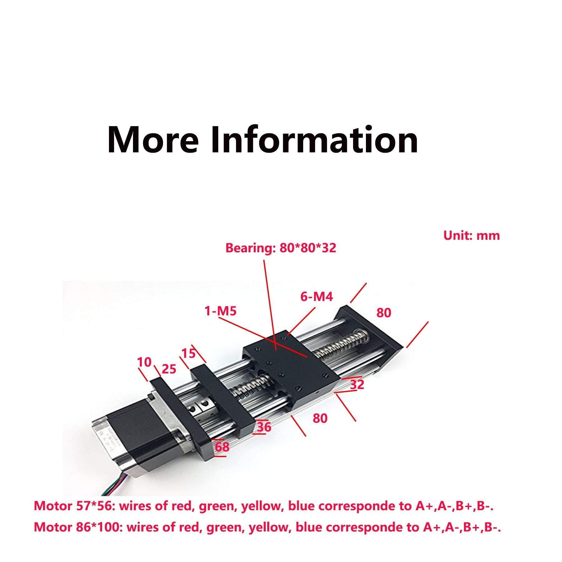 High Precision 100mm Travel Ball Screw Linear Guide Slide RM1605 SFU1605 with 86 Stepper Motor - CNC Motion Sliding Table System for 3D Printers, Engraving Machines & DIY Automation Projects