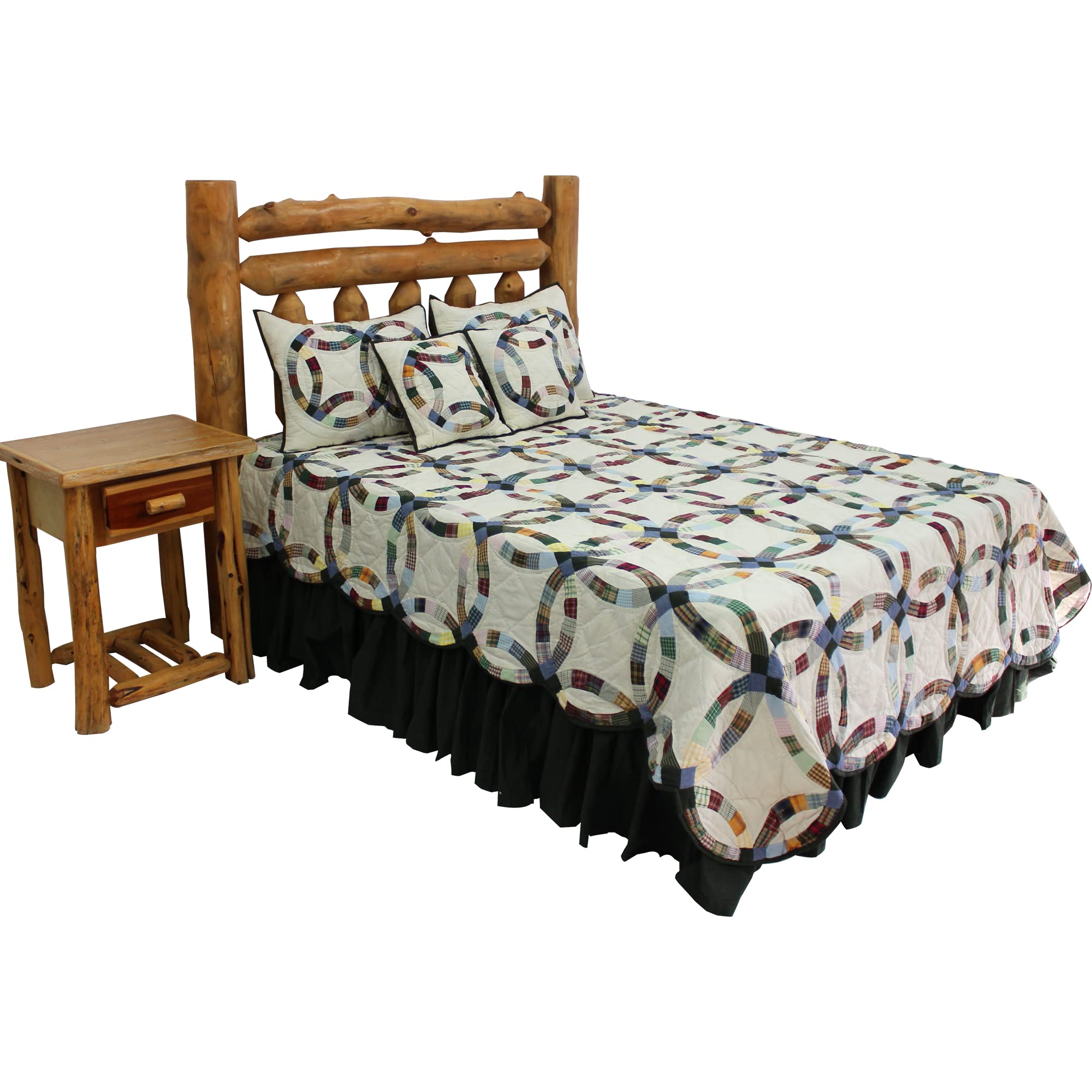 Handmade Patchwork Cotton Queen Quilt Set - 2 Piece (85