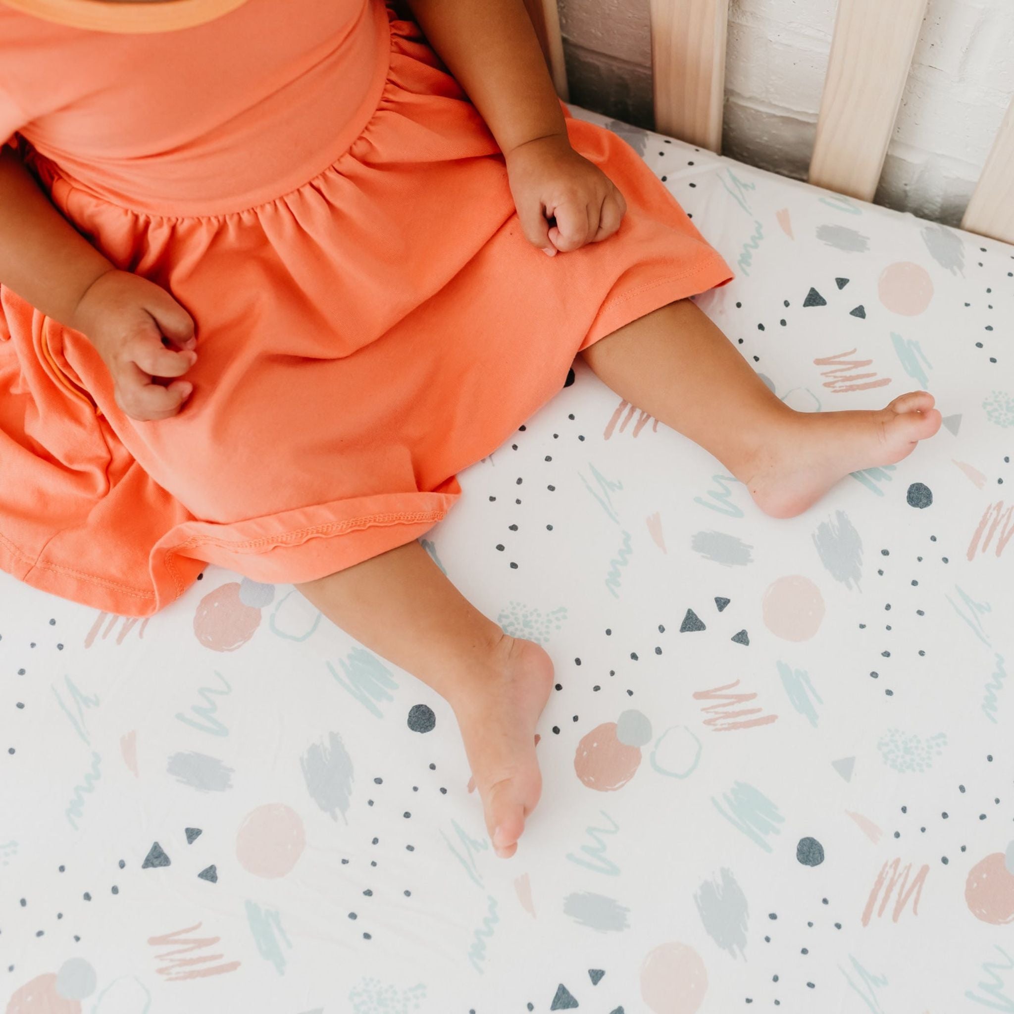 Premium Soft Knit Fitted Crib Sheet for Baby - Breathable Organic Cotton Nursery Bedding - Perfect for Cozy Naps & Safe Sleep (Bayside Collection)