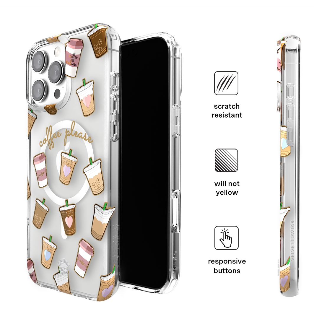 Premium Coffee First iPhone Case - Stylish & Durable Phone Cover for iPhone [Models] - Perfect for Coffee Lovers, Office Use & Daily Protection