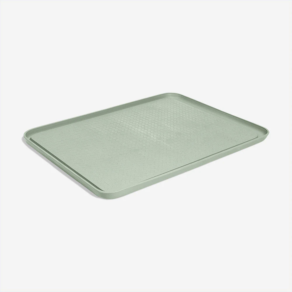 Zee.Dog Sage Green Dish Mat with Ant Barrier - Non-Slip Pet Feeding Mat for Dogs & Cats, Perfect for Kitchens, Outdoor Patios, and Travel Use