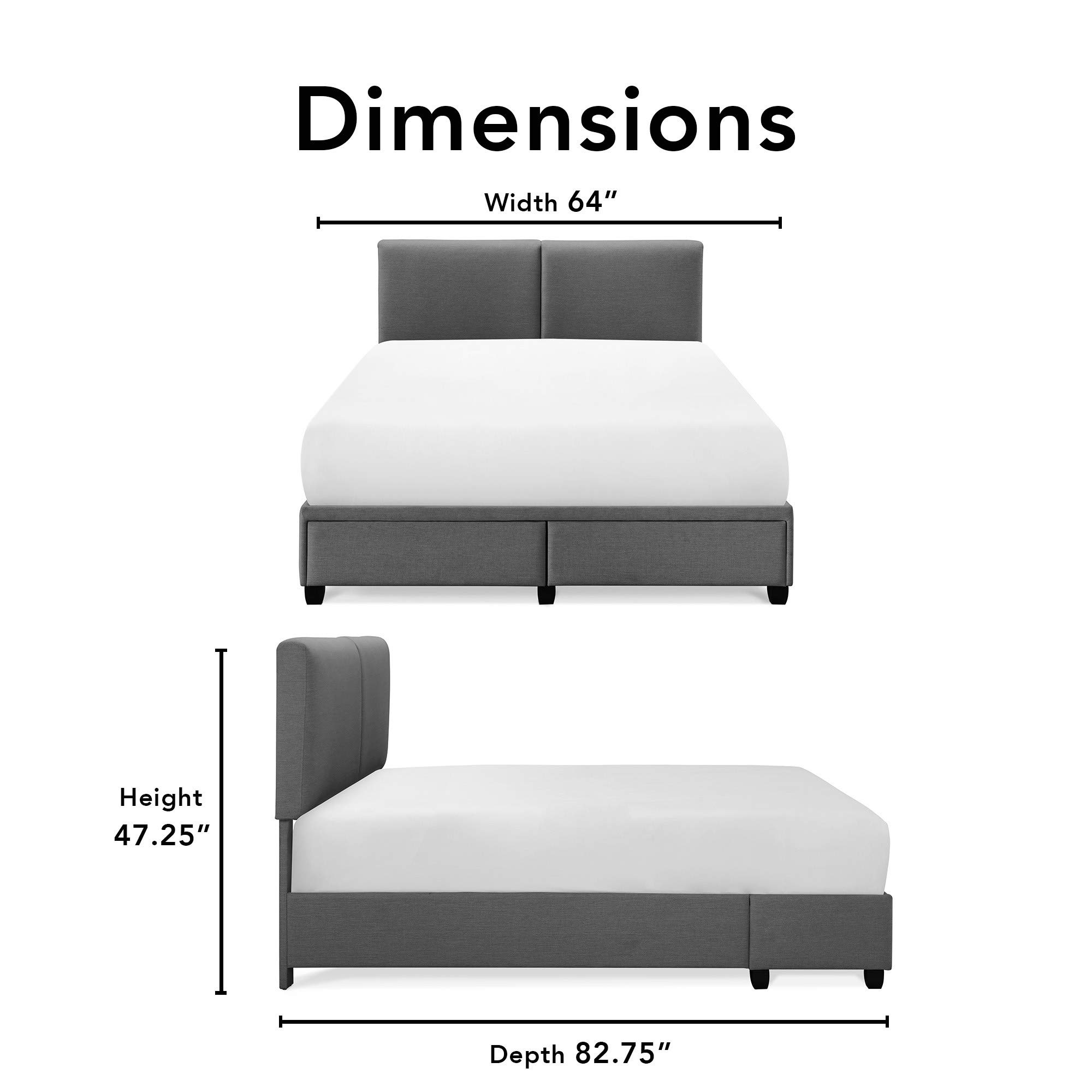 Finch Maxwell Upholstered Storage Bed Frame with 2 Large 29