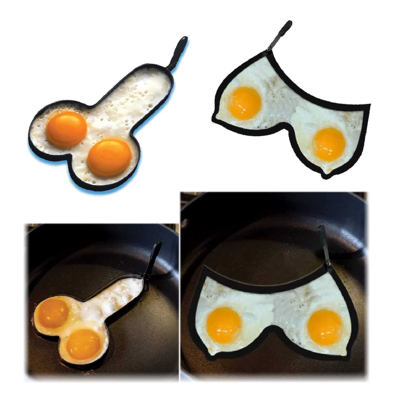Funny Egg Ring Fryer - Stainless Steel Non-Stick Pancake Mold for Perfect Egg Rings - Breakfast Cooking Tool for Egg Pancakes & Prank Gifts - Ideal for Kitchen, Camping & Party Food Prep