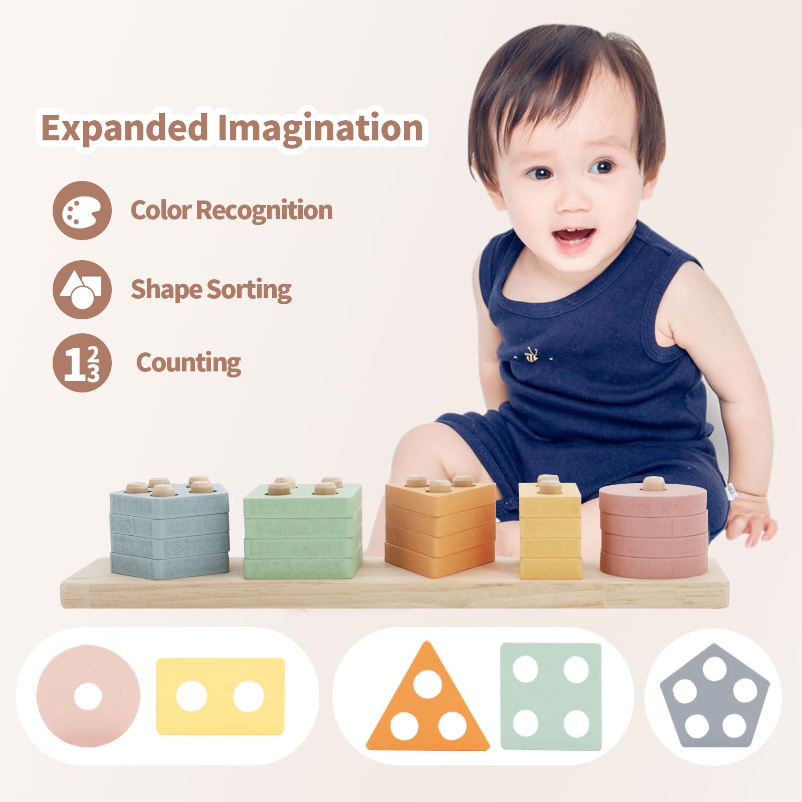 Montessori Baby Toys Set for 6-18 Months - 8-in-1 Educational Sensory Learning Toys for Toddlers | Perfect Infant Gifts for Boys & Girls | Ideal for Early Childhood Development & Playtime Activities