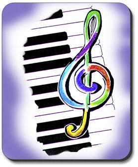 Decorative Art Plates Keyboard & Clef Mouse Pad - Perfect for Music Lovers & Office Workstations