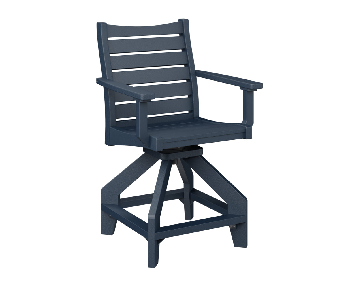 Berlin Gardens Bristol Swivel Counter Chair - Adjustable Height Bar Stool with 360° Rotation, Padded Seat & Backrest - Perfect for Kitchen Islands, Breakfast Bars & Home Decor