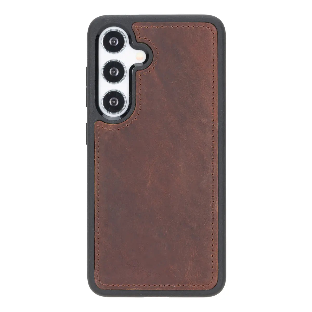 Premium Distressed Brown Magnetic Leather Wallet Case for Samsung Galaxy S25 - Slim Protective Cover with Card Slots & Strong Magnetic Closure (Perfect for Daily Use, Travel & Business)