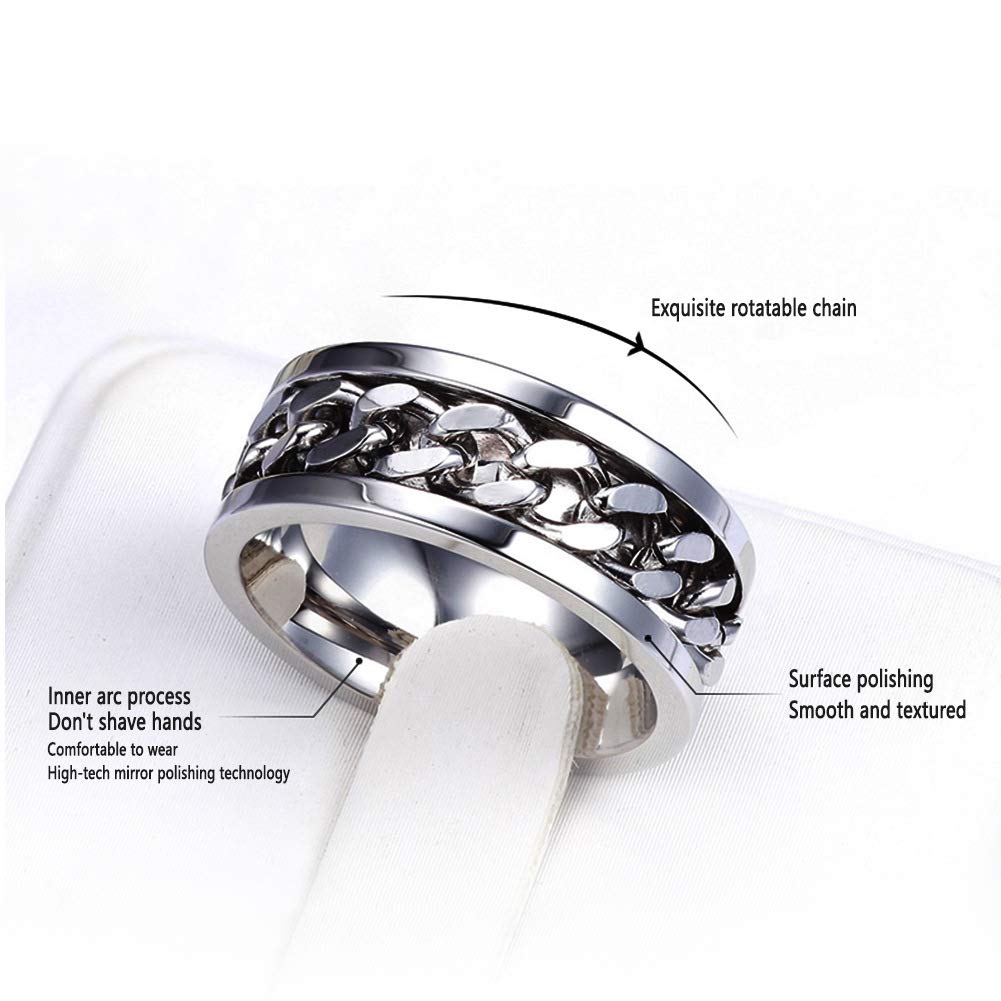 Cool Spinner Ring for Men & Women - Stainless Steel Fashion Ring with Bottle Opener for Parties & Gifts