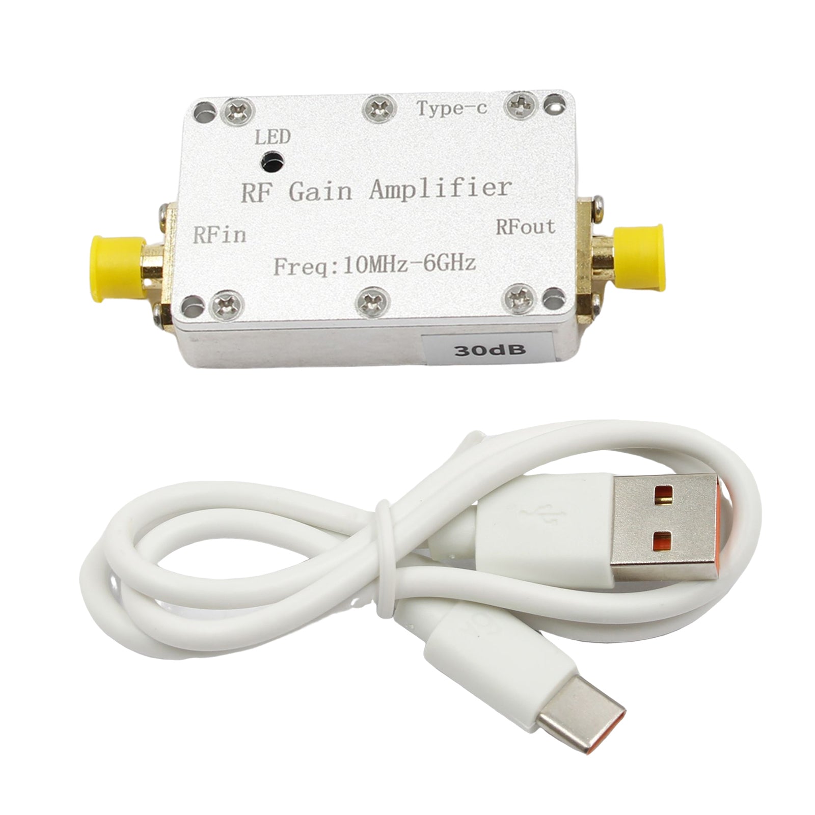 10M-6GHz RF Amplifier - 10dB/20dB/30dB/40dB High Gain Driver Receiver - Signal Booster for Ham Radio, Wireless Communication & Antenna Systems