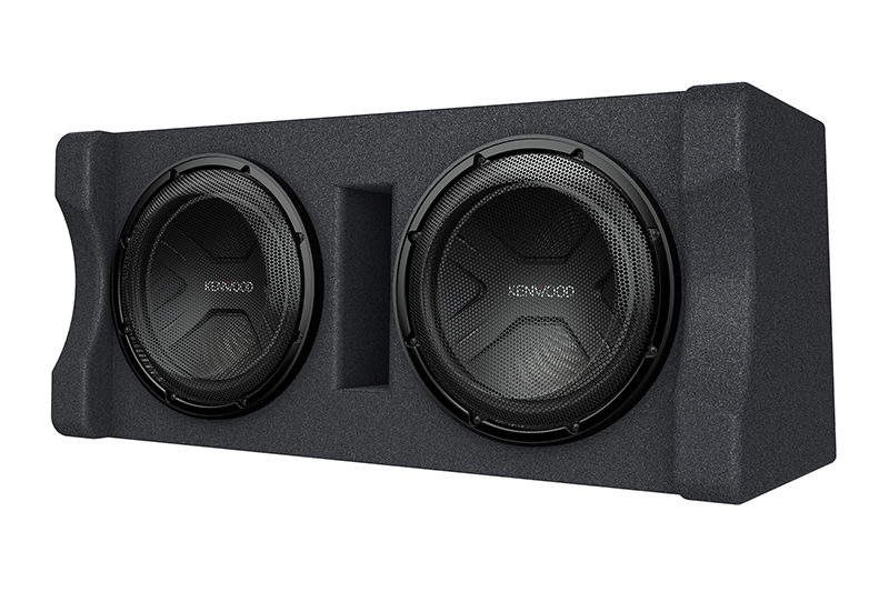 Kenwood P W3021D Dual 12-Inch Preloaded Subwoofer Enclosure - High-Performance Car Audio System for Enhanced Bass & Sound Quality | Perfect for Trucks, SUVs & Custom Car Audio Setups