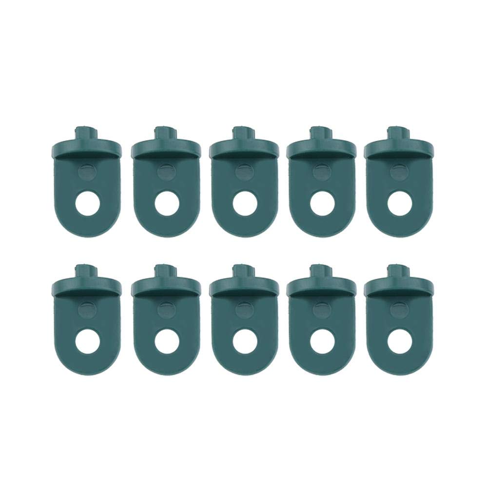 50 PCS Plastic Greenhouse Hooks - Heavy Duty Plant Flower Hangers, Hanging Clips for Greenhouse, Garden, and Indoor Plants (Green) - Perfect for Organizing Vines, Tomatoes, and Hanging Baskets