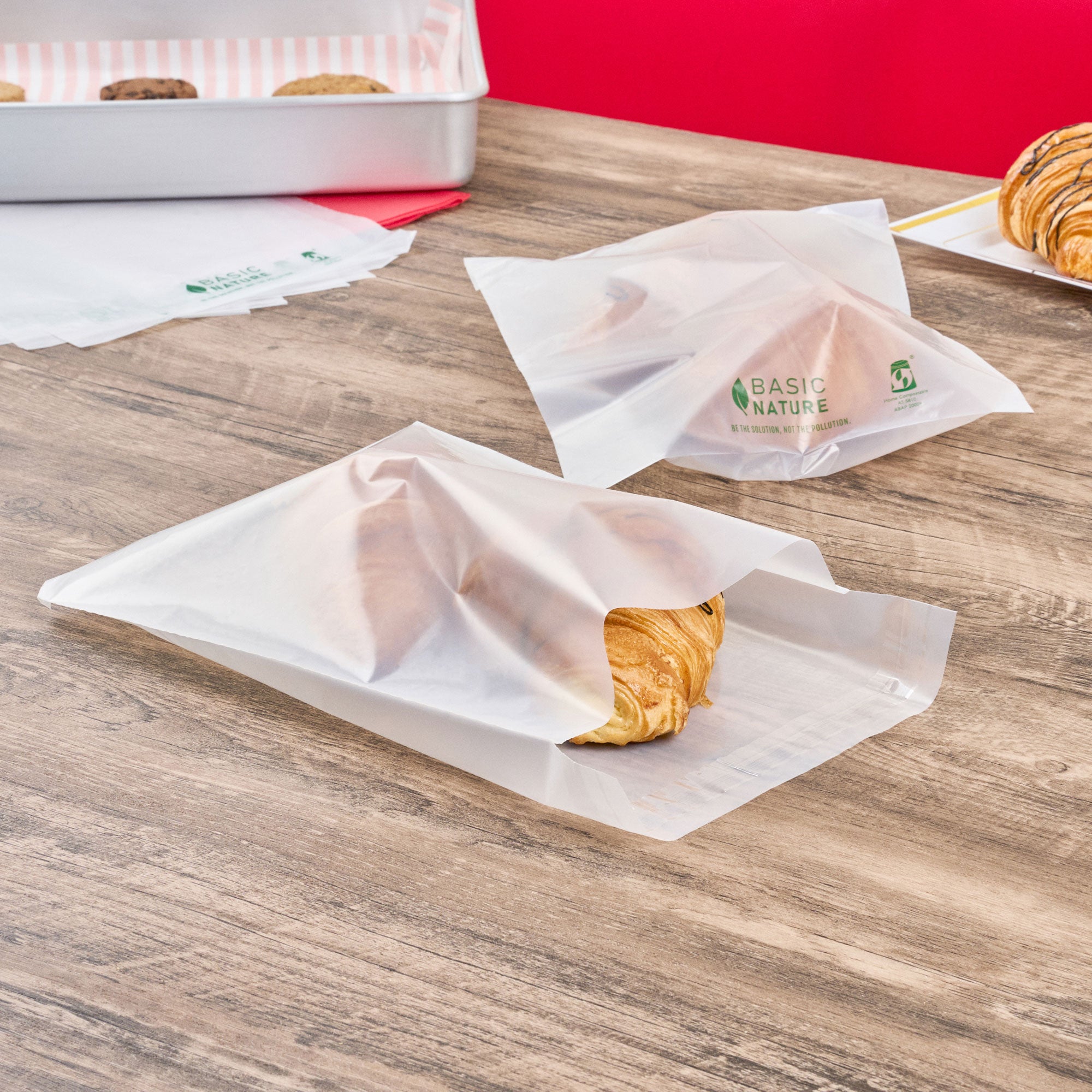 Eco-Friendly Translucent PLA/PBAT Self-Sealing Compostable Bags - 10