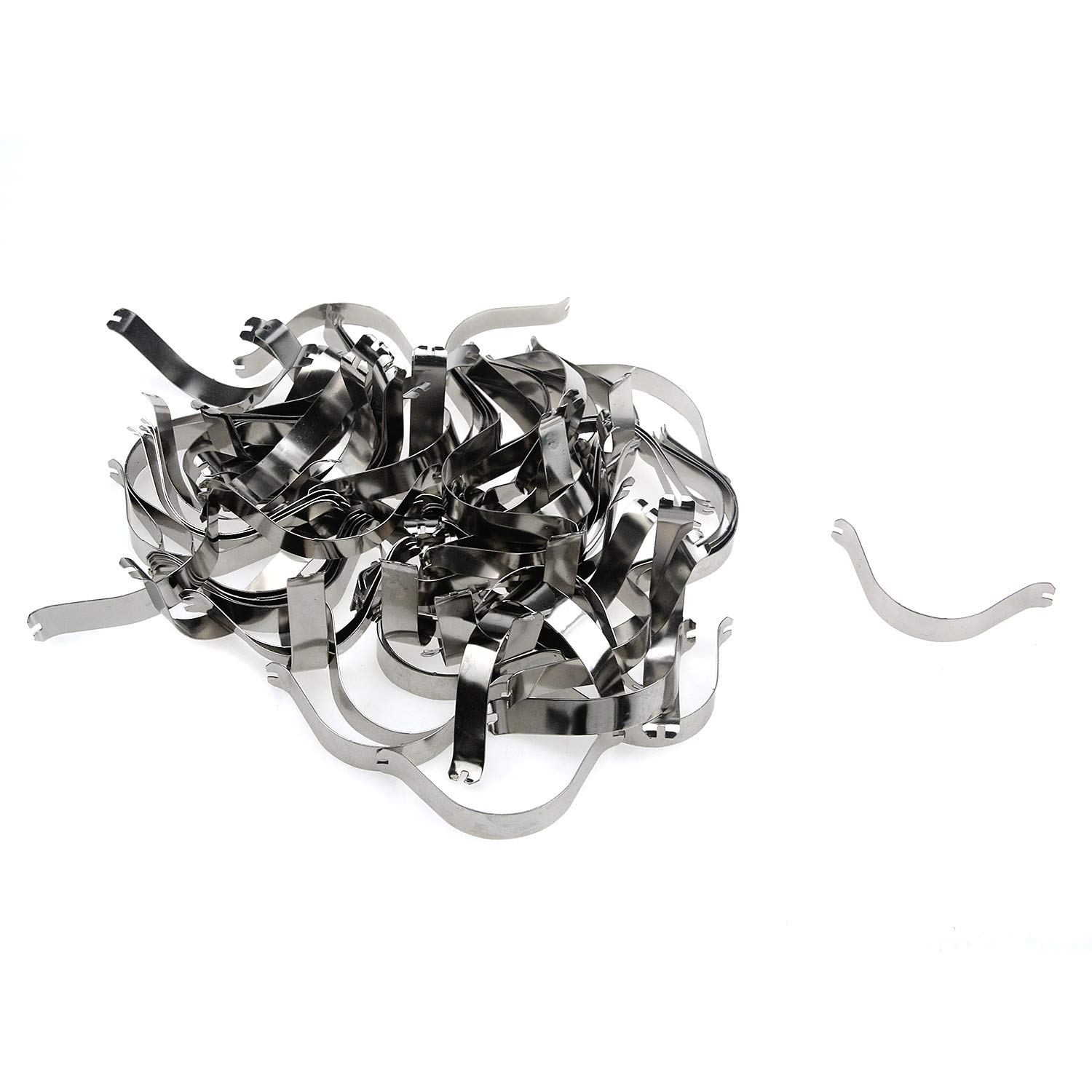 100pcs Stainless Steel Picture Frame Spring Clips - Heavy Duty Photo Frame Hanging Tools for Wall Art, Canvas & Poster Display (Home & Office Decor)