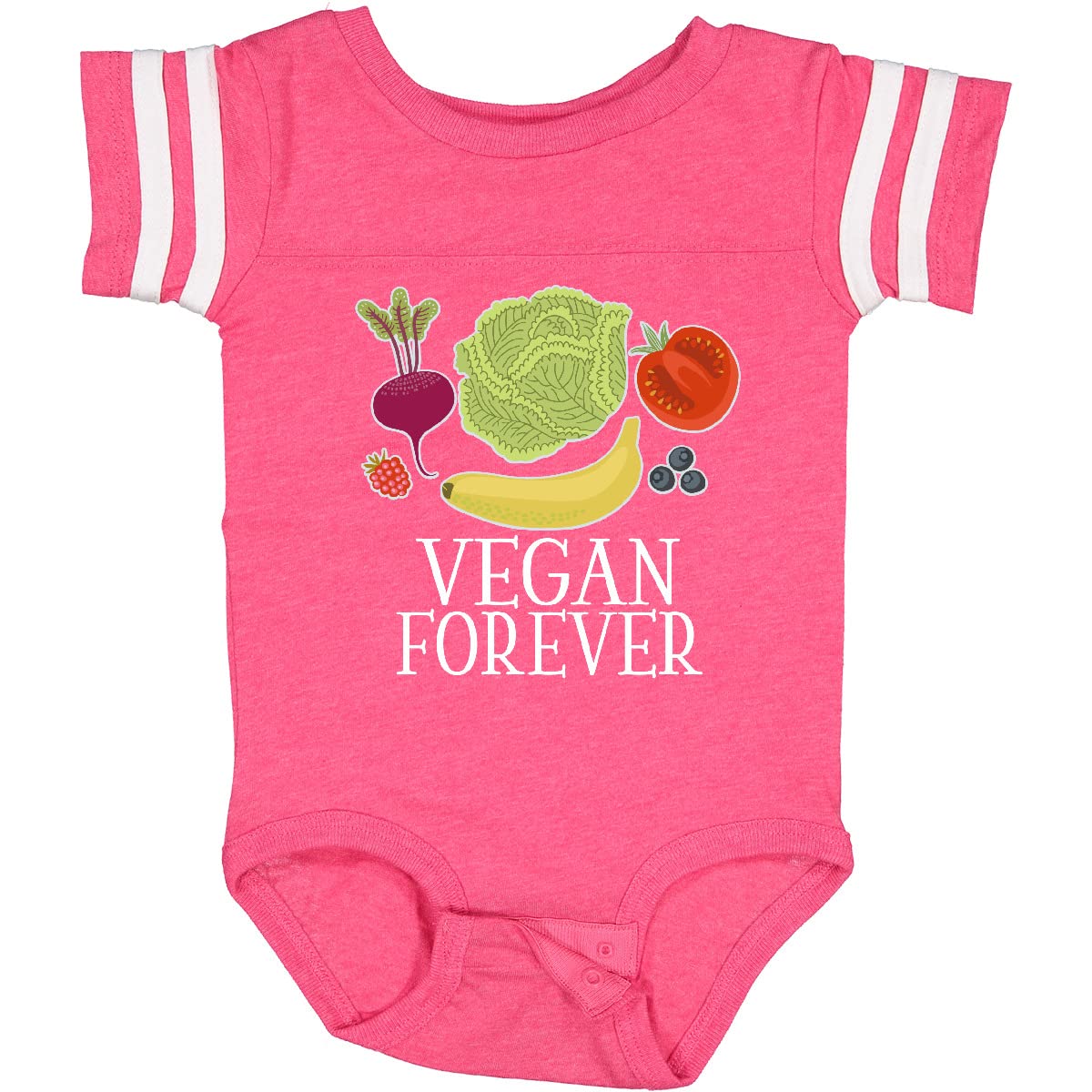 Vegan Forever Healthy Eating Baby Bodysuit - Organic Cotton Cute Infant Onesie for Plant-Based Families | Perfect for Eco-Friendly Parenting & Baby Showers