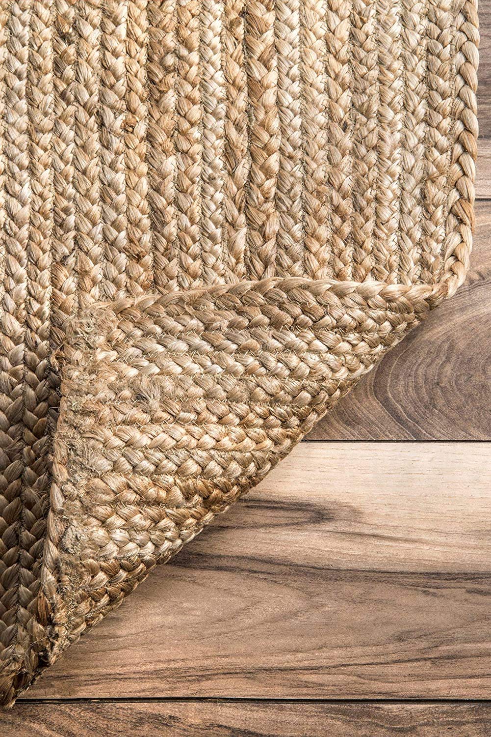 Hand Woven Natural Jute & Seagrass Square Area Rug 6'x9' - Eco-Friendly Basketweave Design for Living Room, Bedroom & Home Decor