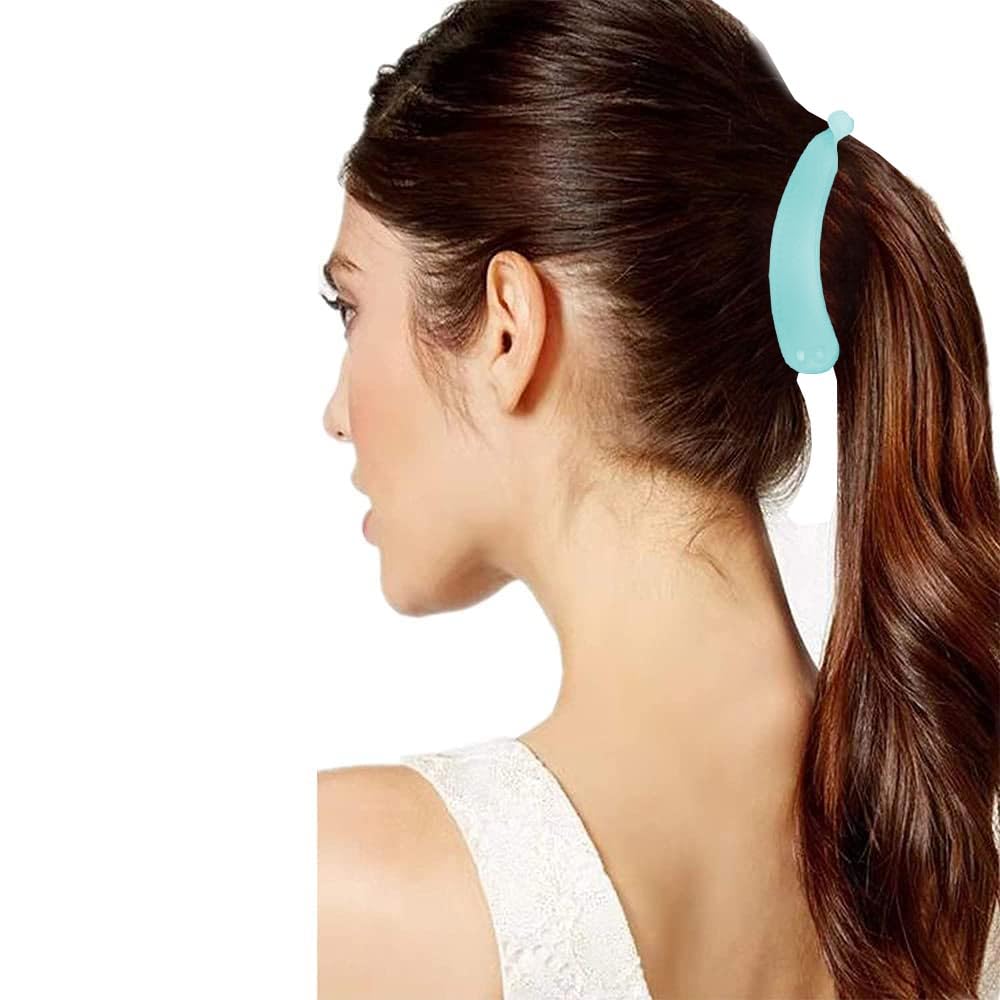 Trendy Uniqon Ice-Matte Banana Hair Clips for Women - 6 Pack Multi-Color Strong Hold Hair Clutchers - Perfect for School, Work, Gym & Everyday Hairstyles