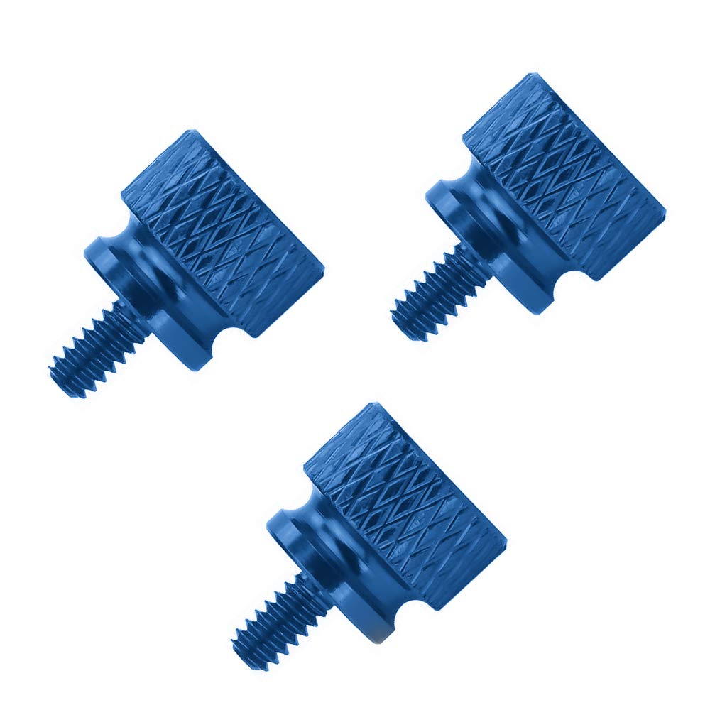 10-Pack Sky Blue Anodized Aluminum Thumbscrews (6-32 Thread) for PC Case, Power Supply, PCI Slots & HDD - DIY Computer Modding & Aesthetic Upgrade - Perfect for Gaming Rigs & Custom PC Builds