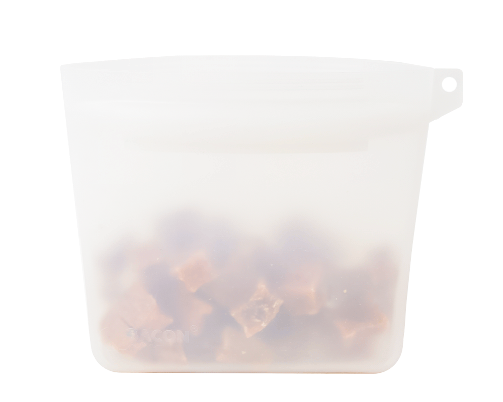 Premium Bacon-Shaped Silicone Treat Pouch Set for Dogs - Leak-Proof, Durable & Easy to Clean - Perfect for Training, Walks & Outdoor Adventures