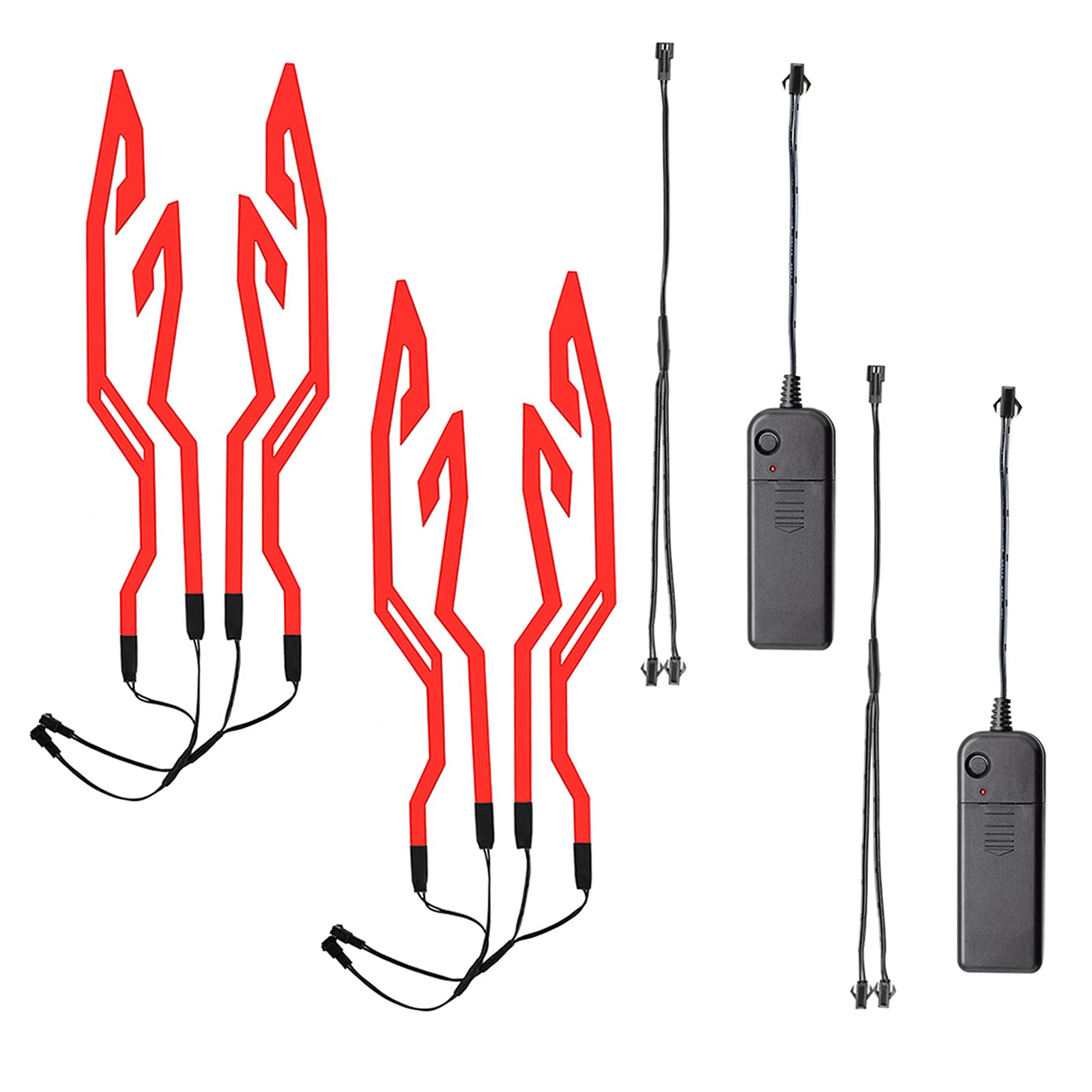 VideoPUP 2-Pack Motorcycle Helmet LED Light Kit - Red Cycling Safety Lights for Night Riding, Helmet Signal Stickers for Bike & Motorcycle Helmets - Perfect for Commuting, Night Rides & Road Safety
