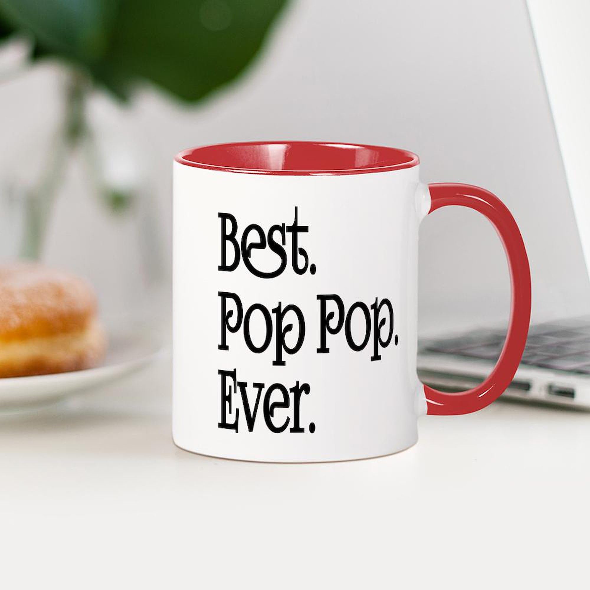Best Pop Pop Ever 11 oz (325 ml) Ceramic Coffee Mug - Funny Novelty Gift for Dad, Grandpa & Pop Culture Fans - Perfect for Home, Office & Coffee Lovers