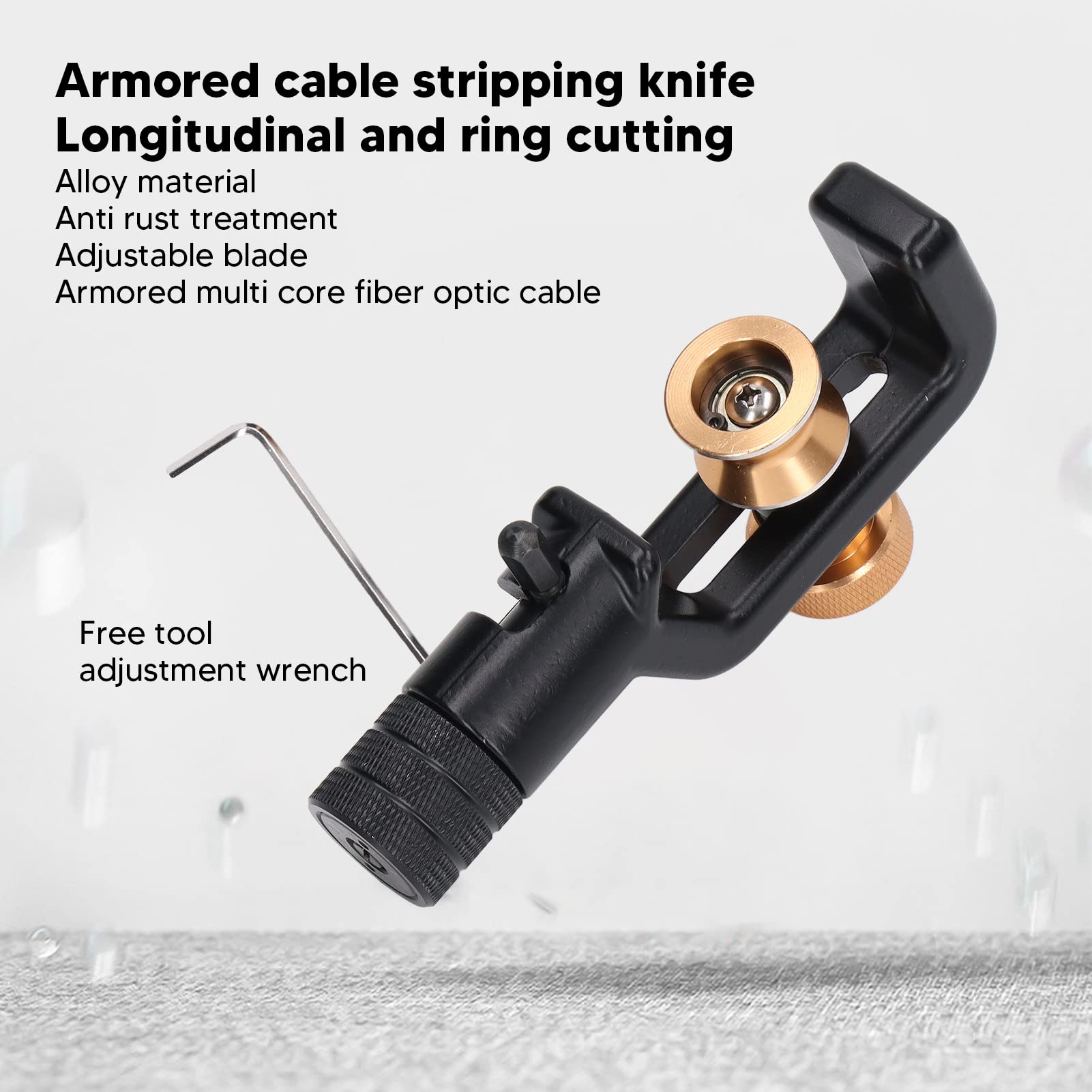 Heavy Duty Armored Cable Stripper - Anti Transverse & Longitudinal Wire Stripping Tool for Electrical Work | Perfect for Electricians, DIY Projects, and Industrial Use