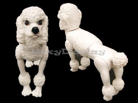 MD-DOG07 Small Dog Mannequin - Adorable Poodle-Style Pet Display Model for Boutiques, Photography & Home Decor