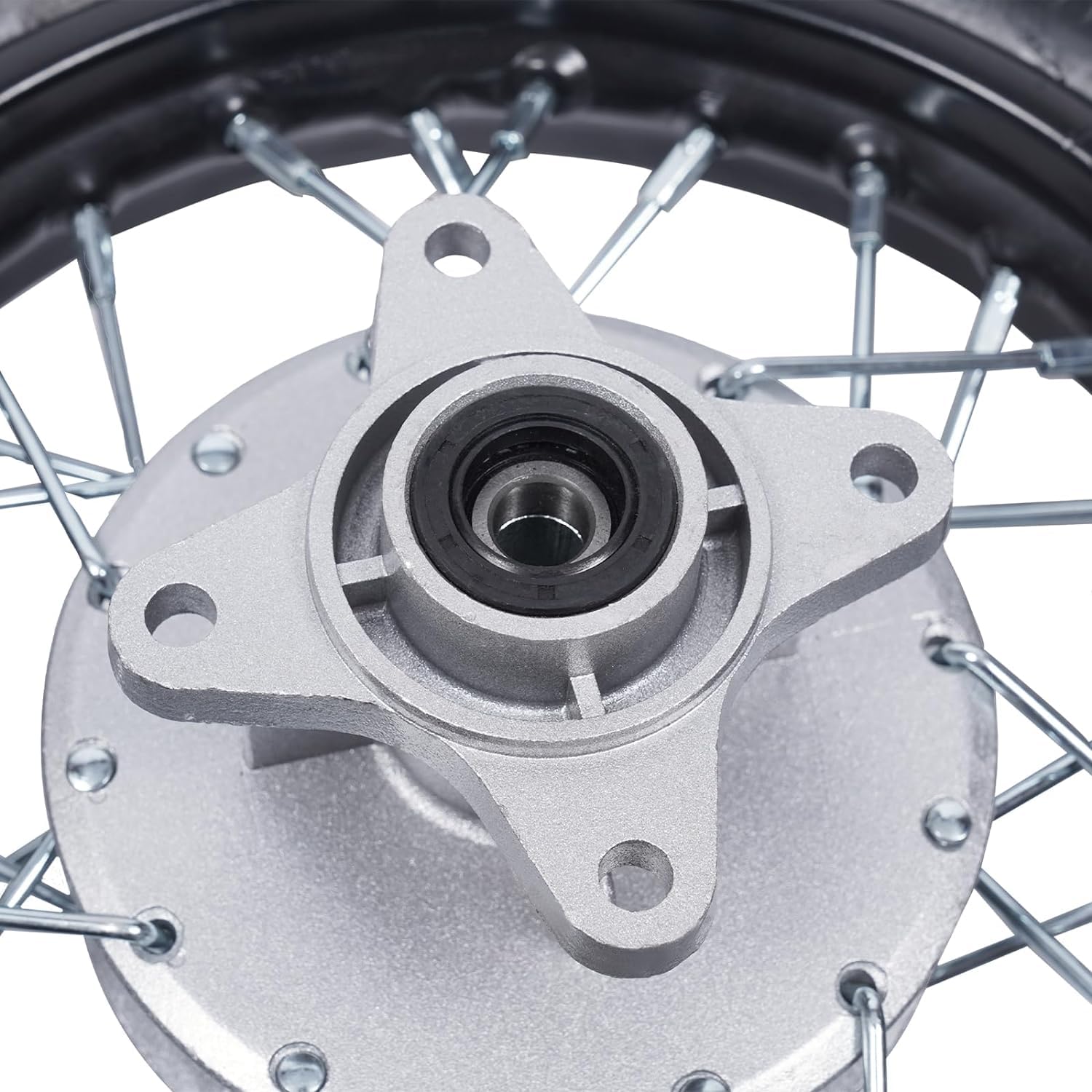 Honda CRF50 XR50 BBR KLX Dirt Bike Front & Rear Wheel Set - 2.50-10 Alloy Rim with Drum Brake, Chain & Chain Plate - Perfect for Off-Road, Pit Bikes & Trail Riding