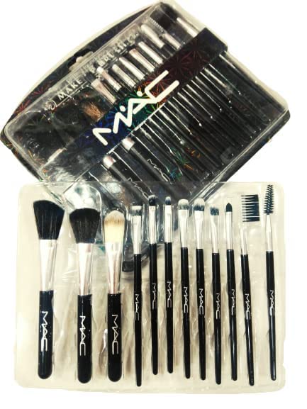 **GNASTAS Professional M.A.C Makeup Brush Set - 12-Piece Synthetic Makeup Brushes for Foundation, Powder, Eyeliner & Eyeshadow - Perfect for Bridal, Party & Everyday Makeup (Ideal for Women & Girls)**    *(Use Cases: Great for bridal makeup, glamorous party looks, daily beauty routines, and professional makeup artists.)*