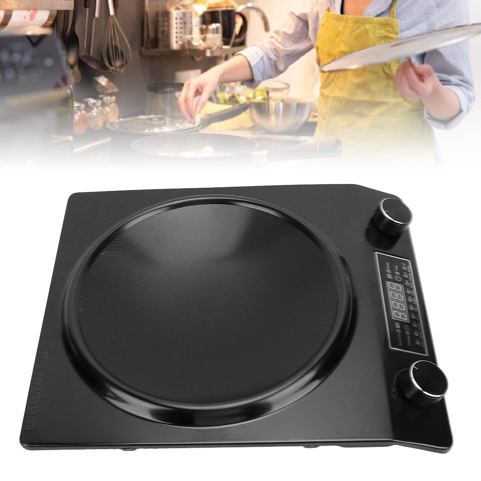 3500W Portable Induction Cooktop with Smart Touch Panel - Aluminum ABS Countertop Induction Cooker for Home Kitchen (110V US Plug) | Perfect for Small Spaces, Dorm Rooms, RV Cooking & Outdoor Use
