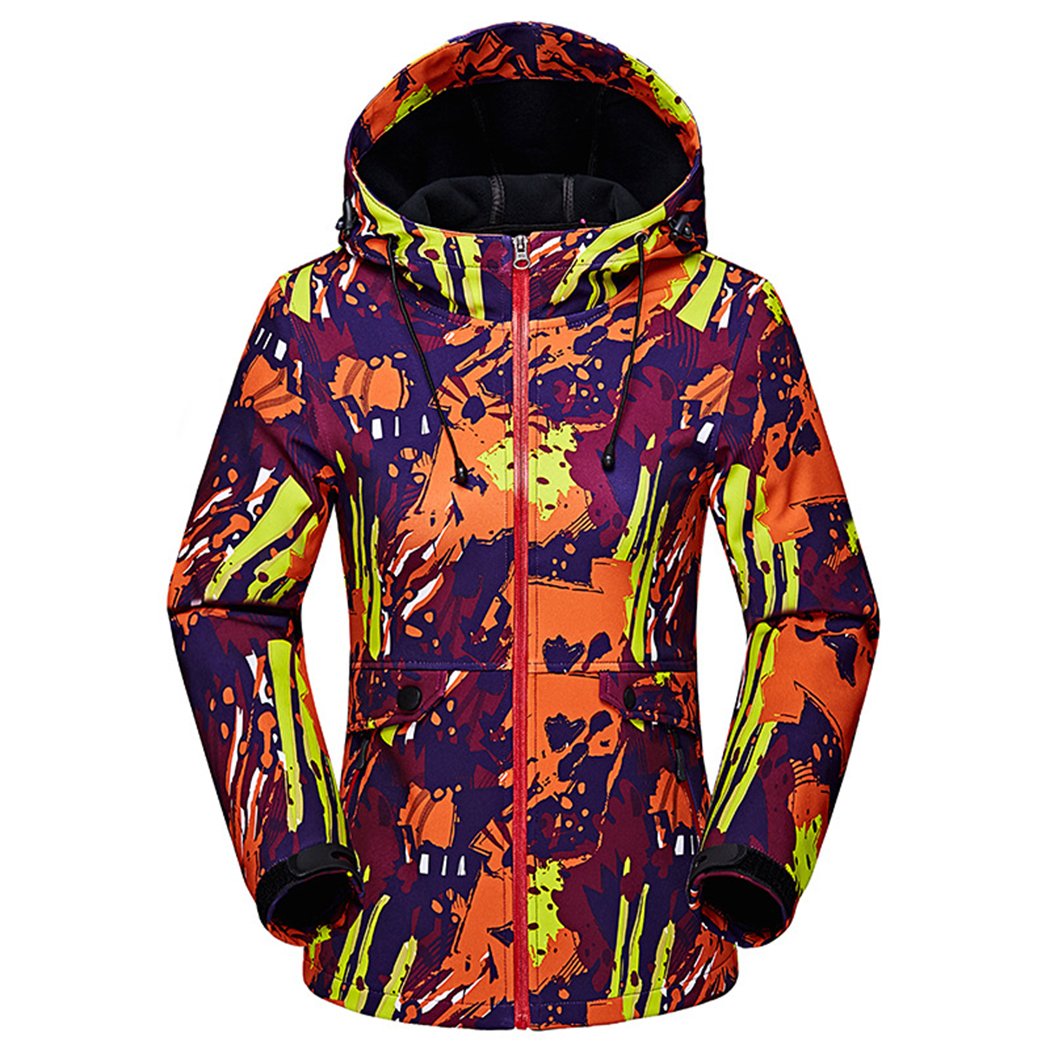 Sun Lorence Windproof Softshell Fleece Hiking Jacket for Women & Men - Water-Resistant Outdoor Rain Coat for Camping, Trekking & Mountain Adventures
