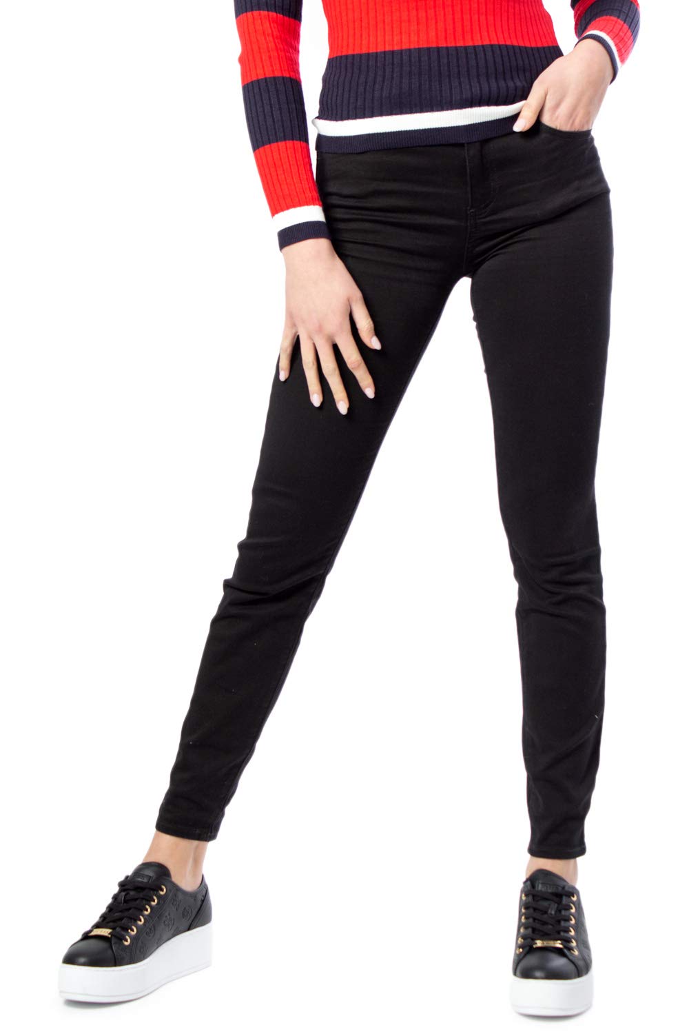Armani Exchange Women's Super Skinny Straight Leg Jeans - High Stretch Denim Pants for Slim Fit | Perfect for Work, Night Out & Casual Wear