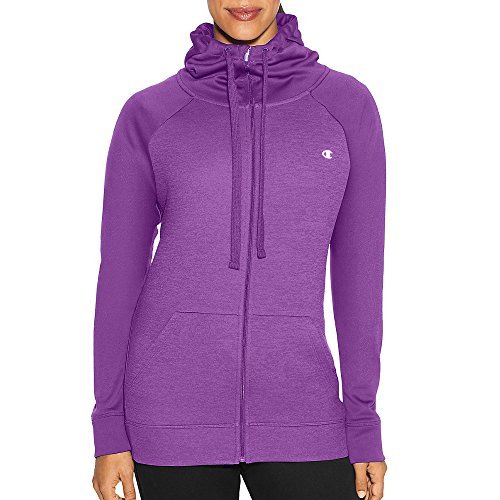 Champion Women's Tech Fleece Full Zip Jacket - Lightweight Warm Hoodie for Running, Gym & Casual Wear
