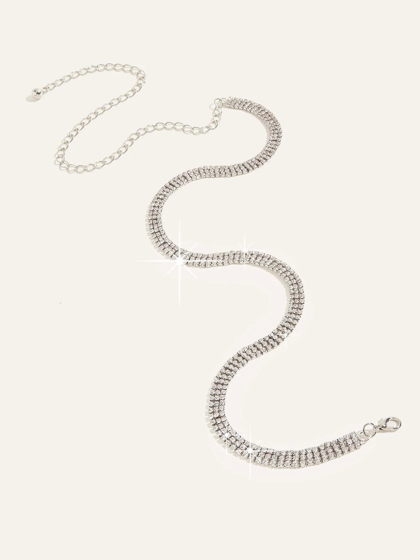 1pc Rhinestone Decor Chain Belt - Sparkling Waist Accessory for Women | Perfect for Parties, Weddings & Evening Dresses