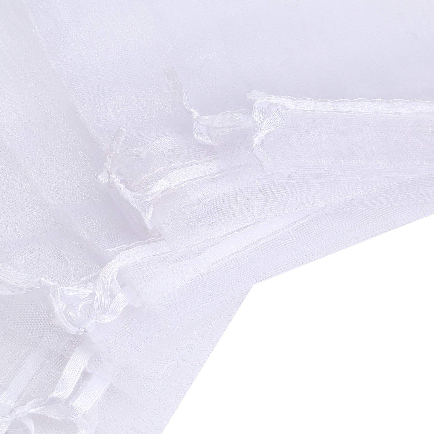 100-Piece 4x6 Inch White Organza Drawstring Gift Bags - Wedding Favors, Party Supplies, Jewelry Pouches & Candy Bags for Bridal Showers, Baby Showers & Travel Essentials