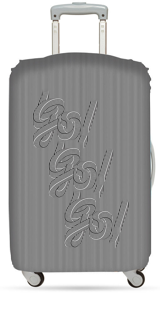 LOQI Luggage Cover TYPE Collection © Sagmeister & Walsh - Waterproof Suitcase Protector for Travel - Airplane, Train & Storage Protection