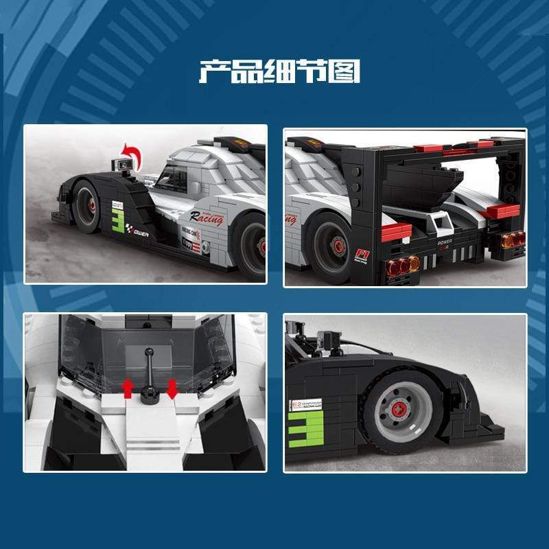 Mould King 10002 Porsche 919 Hybrid Super Car Building Blocks Set - 1:8 Scale Model Kit for Adults & Teens - Perfect for Collectors, DIY Enthusiasts & Home Office Display