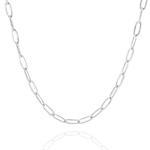 Gold & Silver Large Paperclip Layering Necklace for Women - Trendy Minimalist Jewelry for Office, Date Night & Everyday Wear