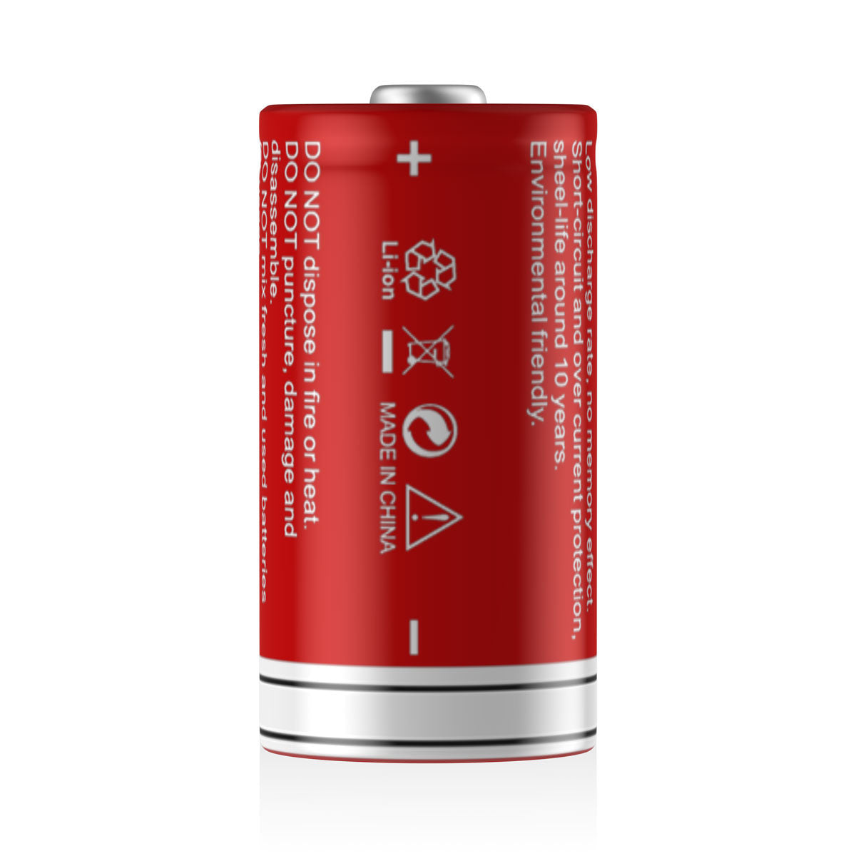 EBL 16340 RCR123A 750mAh 3.7V Lithium Ion Rechargeable Battery - for Flashlights, Security Cameras & Electronic Devices - Long Lasting Power Supply