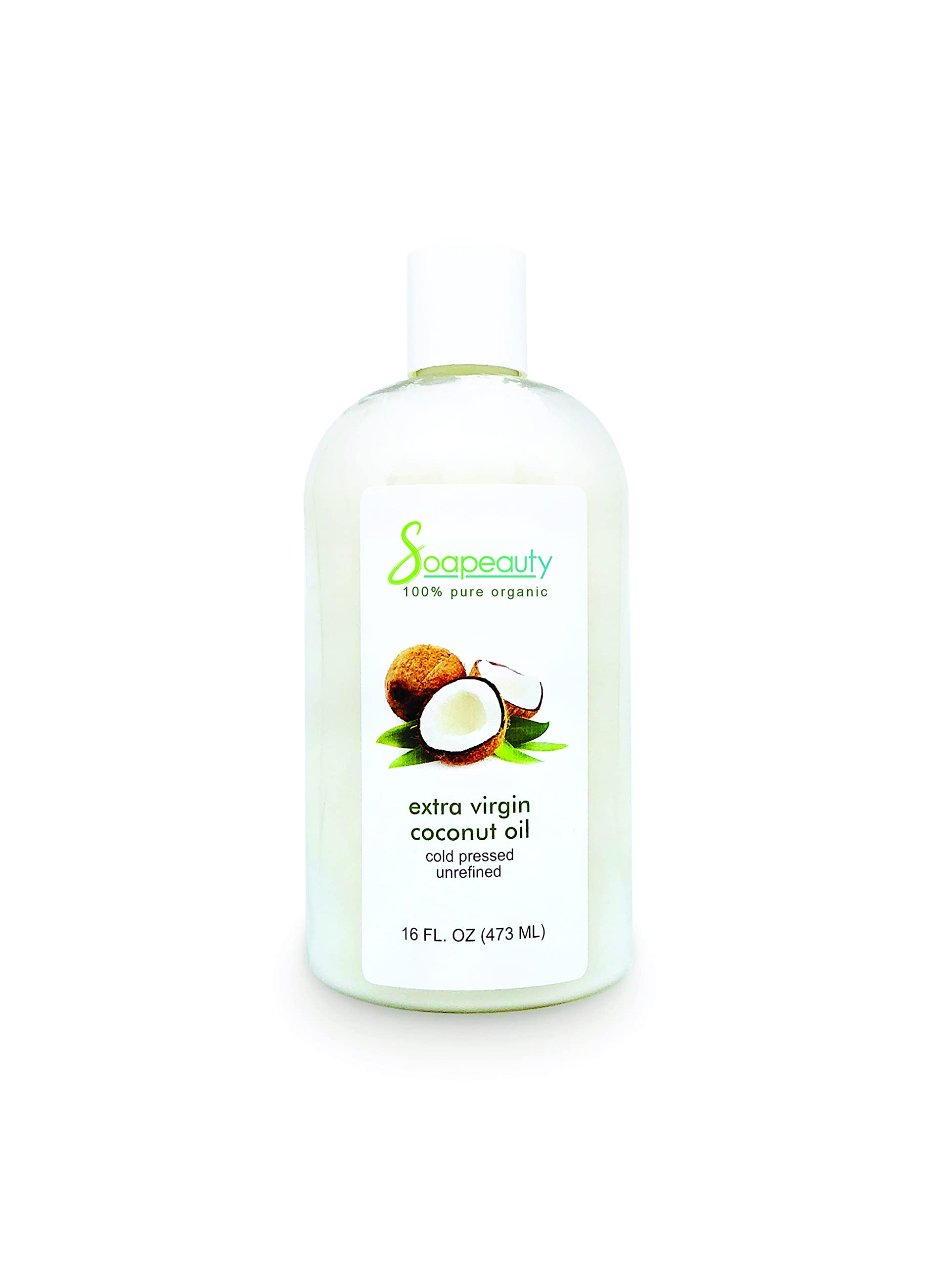 Organic Extra Virgin Coconut Oil - Cold Pressed, Unrefined, 100% Pure Natural Coconut Oil for Cooking, Skin & Hair Care - 24oz (2 x 12oz) - Perfect for Baking, Massage & DIY Beauty Recipes