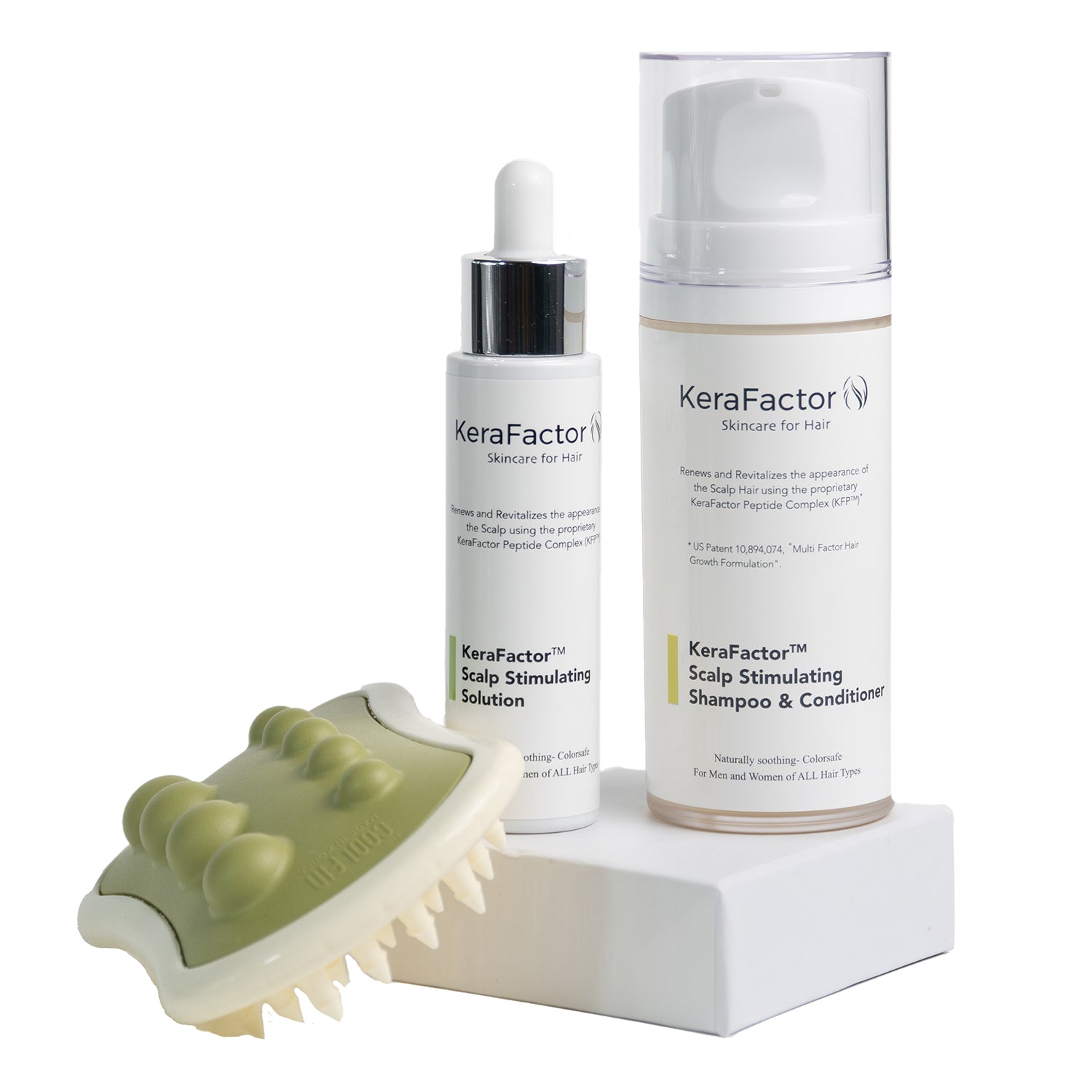 SkinQRI KeraFactor Combo Kit - Professional Keratin Hair Treatment Set for Damaged Hair Repair | At-Home Salon Quality Hair Care for Smooth, Shiny & Frizz-Free Results | Perfect for Dry, Brittle & Color-Treated Hair