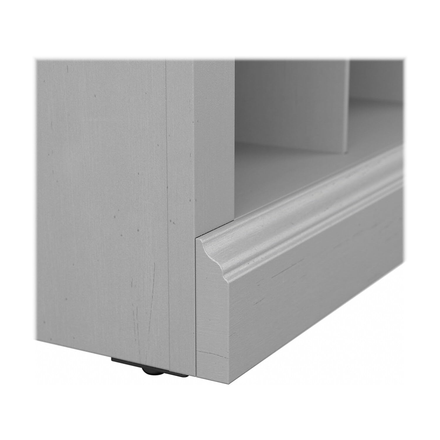 Bush Furniture Woodland 40W Shoe Storage Bench with Shelves in Cape Cod Gray | Entryway Shoe Organizer for Home, Mudroom & Foyer | Perfect for Small Spaces & Closet Organization