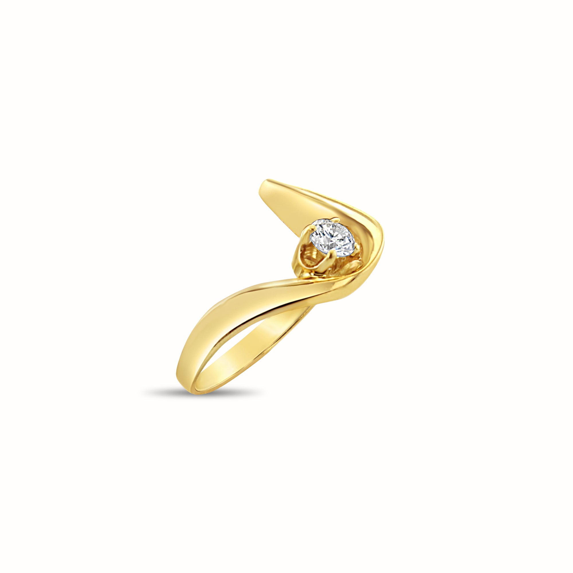 0.25 Carat Diamond Musical Note Ring in 14K Yellow Gold - Perfect Gift for Musicians, Music Lovers & Special Occasions