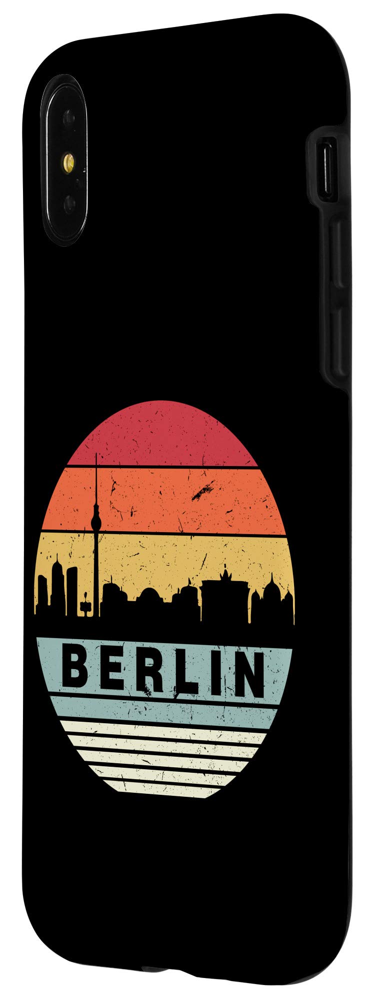 Vintage Berlin Skyline Silhouette iPhone X/XS Case - Stylish Protective Cover for iPhone X & XS - Perfect for Travel, Photography & Urban Lifestyle