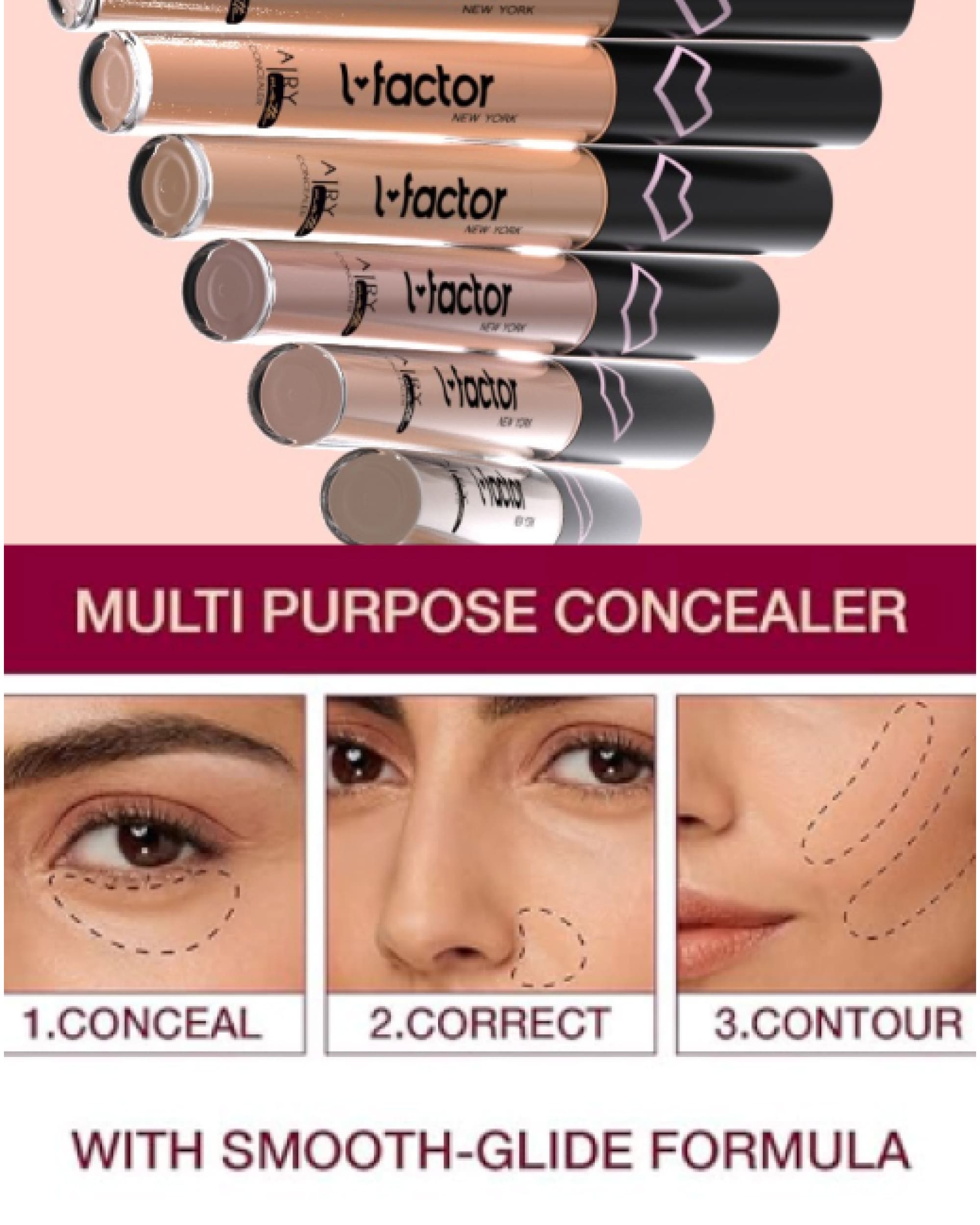 Airy Matte Liquid Concealer - Full Coverage, Lightweight & Long Lasting for Dark Circles, Blemishes & Acne - Perfect for Everyday Makeup & Professional Use