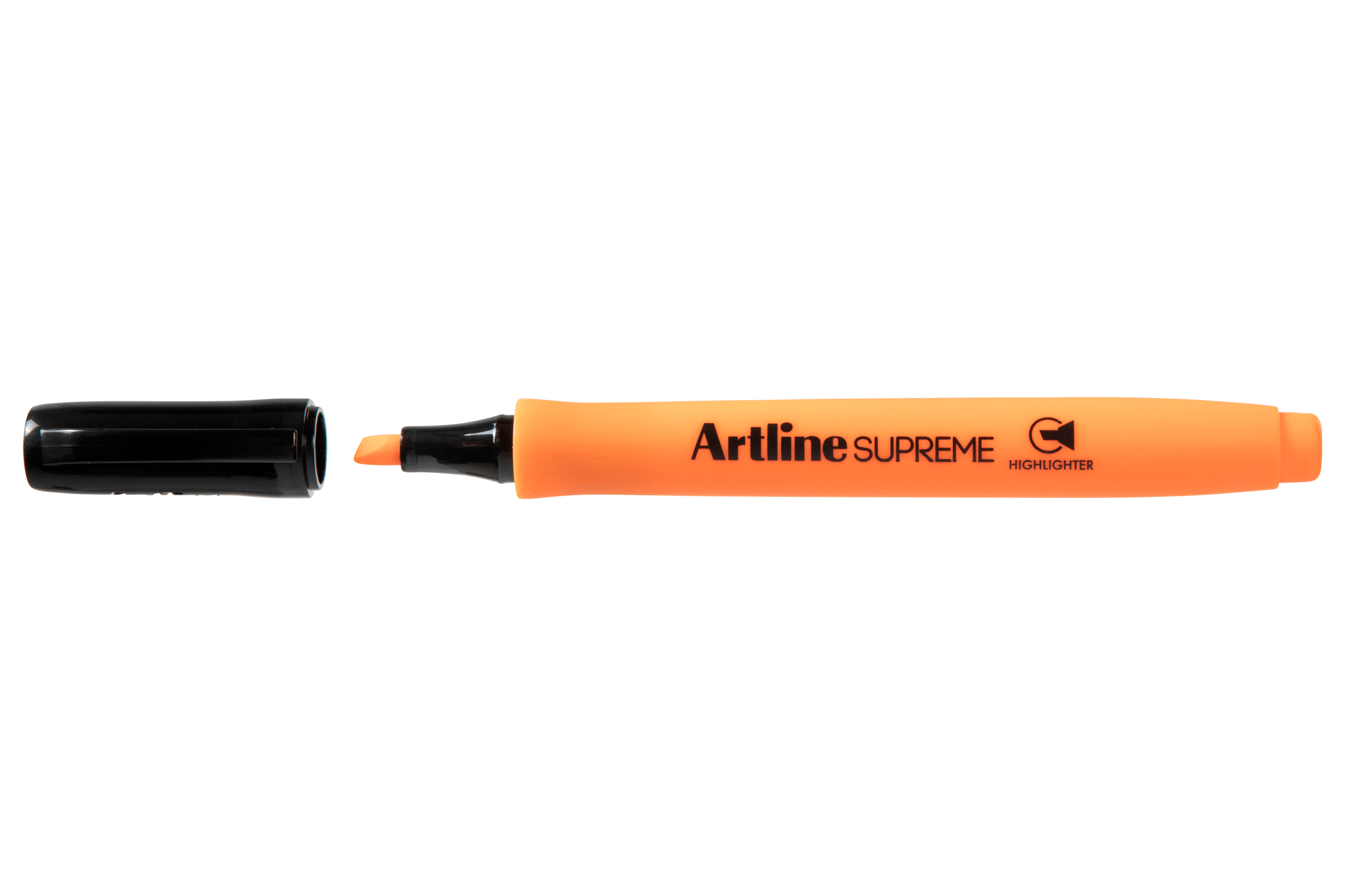 Artline Supreme Highlighter Marker Pens - Pack of 12, Vibrant Orange Ink for School, Office & Study Notes - Perfect for Highlighting Textbooks, Documents & Organizing Notes